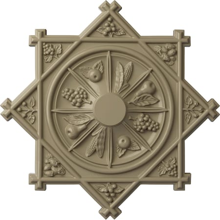 Ekena Millwork Antilles Ceiling Medallion (Fits Canopies up to 6"), Hand-Painted Gobi Desert, 38 1/4"OD x 1 1/2"P CM38ANGDF